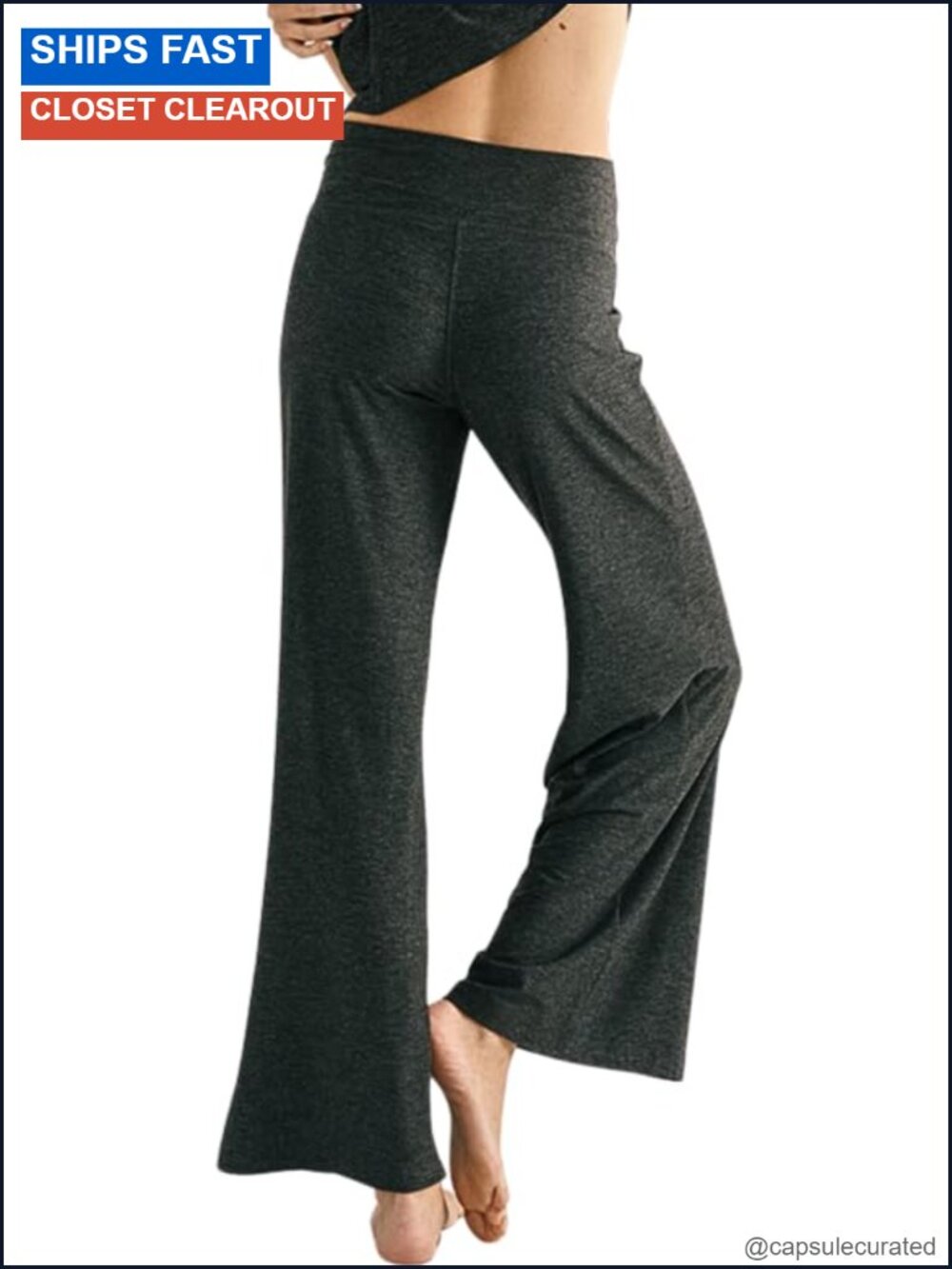 CloudKnit High Rise Wide Leg Drawstring Pants Lightweight Casual Lounge